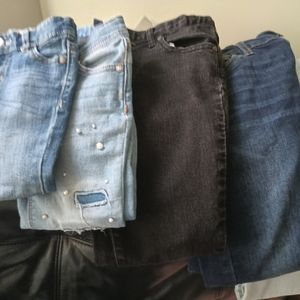 Slightly used girls jeans size 10 and 5